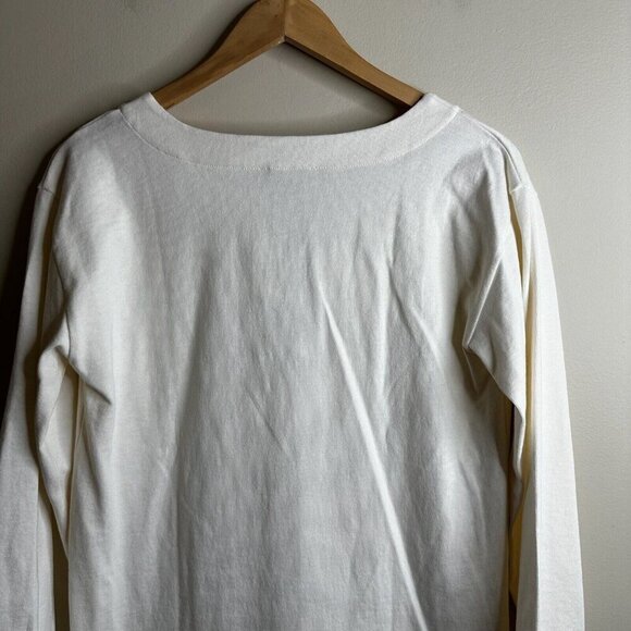 J Crew Shirt Dress Sz XS Ivory Lace Up Balloon Sleeve Cotton Boho Coastal Preppy - Picture 11 of 13